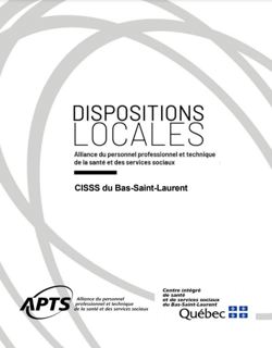 Dispositions locales du CISSS du Bas-Saint-Laurent