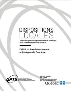 Dispositions locales du CISSS du Bas-Saint-Laurent-Gaspésie - Labos