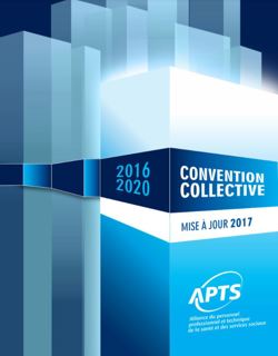 Convention collective nationale 2016-2020 Convention collective nationale 2016-2020