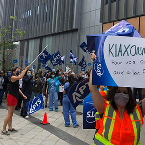 COVID-19 | On manifeste pour un traitement juste et équitable au CHUM - APTS COVID-19 | On manifeste pour un traitement juste et équitable au CHUM - APTS