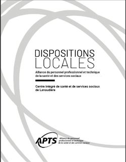 Dispositions locales Dispositions locales