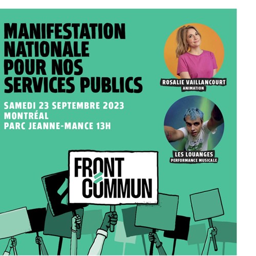 MANIFESTATION NATIONALE DU FRONT COMMUN POUR NOS SERVICES PUBLICS - APTS