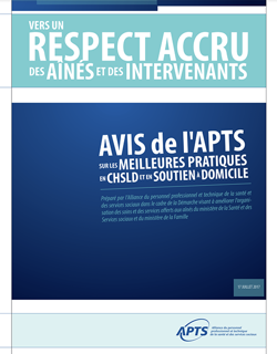 Avis sur les meilleures pratiques en CHSLD et SAD, Volet 1 (2017)