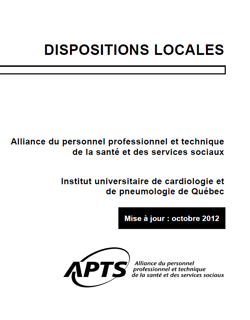 Dispositions locales de l'IUCPQ
