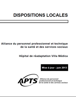 Dispositions locales Villa Medica