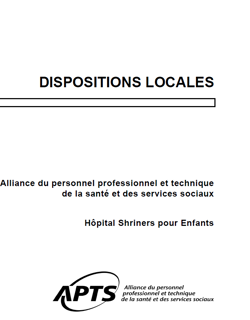 Dispositions locales de l'Hôpital Shriners pour enfants