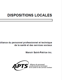 Dispositions locales du Manoir Saint-Patrice