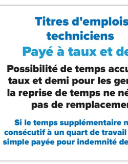 Aide mémoire temps supplémentaire poste technicien Aide mémoire temps supplémentaire poste technicien