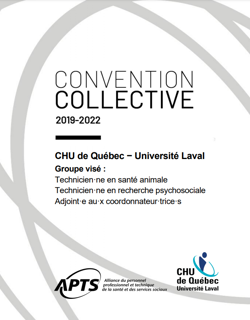 Convention collective Centre de recherche du CHU de Québec