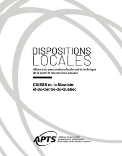 Dispositions locales APTS CIUSSS MCQ Dispositions locales APTS CIUSSS MCQ
