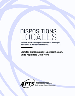Disposition locales du CIUSSS Saguenay-Lac-Saint-Jean - unité régionale Côte-Nord