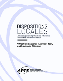 Disposition locales du CIUSSS Saguenay-Lac-Saint-Jean - unité régionale Côte-Nord Disposition locales du CIUSSS Saguenay-Lac-Saint-Jean - unité régionale Côte-Nord
