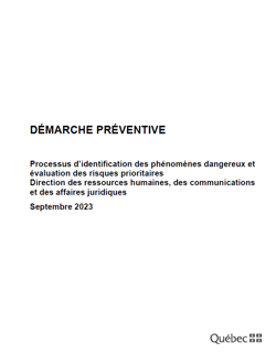 Processus d’identification des phénomènes dangereux et évaluation des risques prioritaires