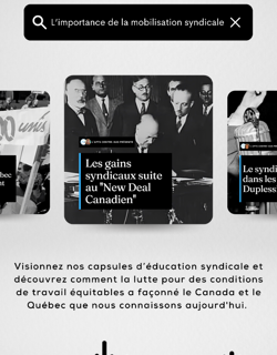 L'importance de la mobilisation syndicale L'importance de la mobilisation syndicale