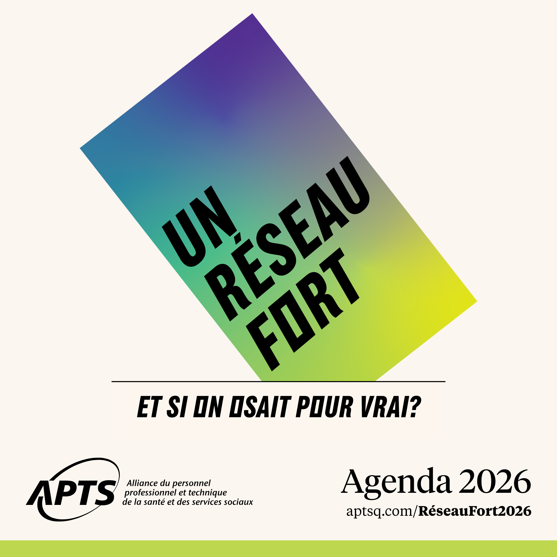 Un réseau fort est possible et nécessaire | L’APTS propose 9 façons d’y parvenir en 2026 - APTS