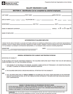 Annex 8 Salary Insurance Claim Form