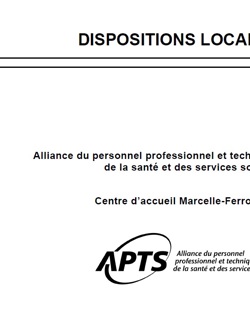 Dispositions locales du Centre Marcelle-Ferron Dispositions locales du Centre Marcelle-Ferron