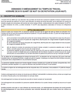 Demande Horaire 8-10 (quart de nuit ou rotation jour-nuit)