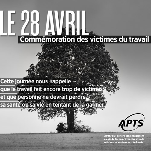 Image 28 avril - Journée internationale de commémoration des travailleur·euse·s blessé·e·s ou décédé·e·s au travail