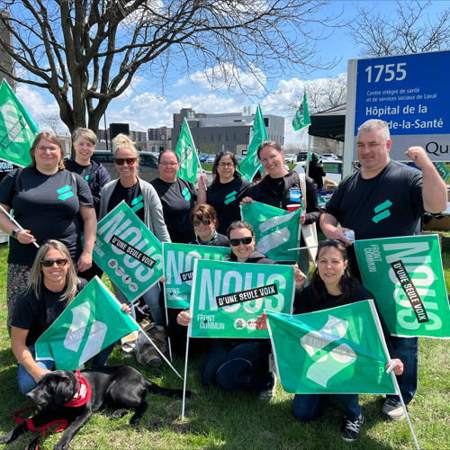 Image Négo: Les travailleur·euse·s de l’Hôpital de la Cité-de-la-Santé de Laval dénoncent les offres insuffisantes - APTS Image Négo: Les travailleur·euse·s de l’Hôpital de la Cité-de-la-Santé de Laval dénoncent les offres insuffisantes - APTS