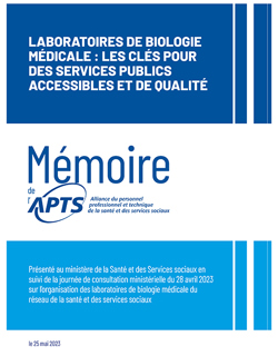 Mémoire OPTILAB | Laboratoires de biologie médicale : les clés pour des services publics accessibles et de qualité