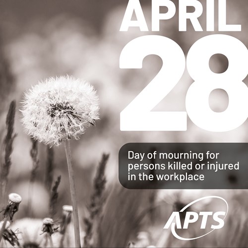 Image April 28 | Day of mourning for persons killed or injured in the workplace - APTS