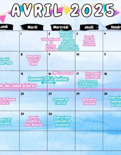 Calendrier - Avril 25