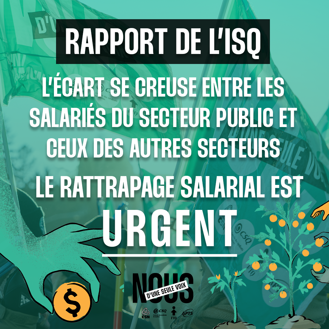 Réaction du Front commun au rapport de l’ISQ sur la rémunération des ...