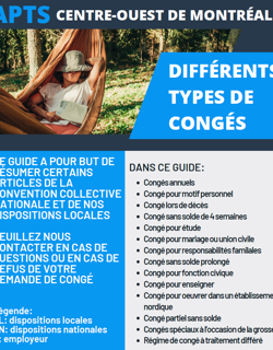 Guide sur les différents types de congés et leurs particularités