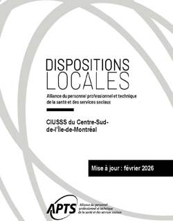 Dispositions locales du CIUSSS du Centre-Sud-de-l'Ile-de-Montréal