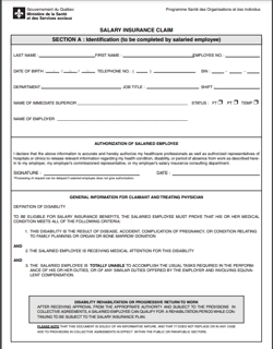 Annex 8 Salary Insurance Claim Form Physical Health Annex 8 Salary Insurance Claim Form Physical Health