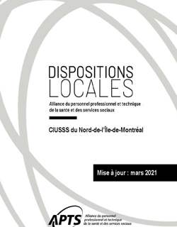 Dispositions locales du CIUSSS-du-Nord-de-l'Île-de-Montréal Dispositions locales du CIUSSS-du-Nord-de-l'Île-de-Montréal