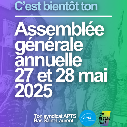 C'est bientôt l'Assemblée générale annuelle 2025 - APTS