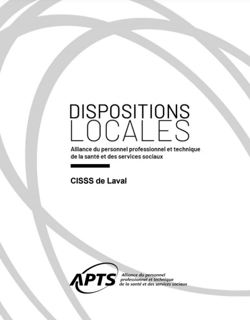 Dispositions locales Dispositions locales