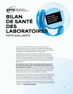 Bilan de santé des laboratoires - Faits saillants - Juin 2026