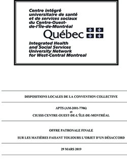 Dispositions locales du CIUSSS Centre-Ouest-de-l'Ile-de-Montreal Dispositions locales du CIUSSS Centre-Ouest-de-l'Ile-de-Montreal