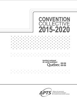 Convention collective de l’INSPQ Convention collective de l’INSPQ