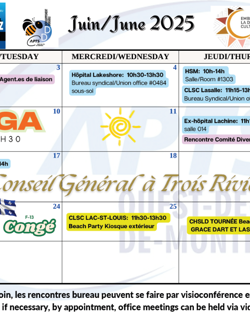 Calendrier juin 2025 Calendrier juin 2025