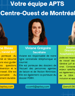 Votre équipe locale APTS Centre-Ouest de Montréal