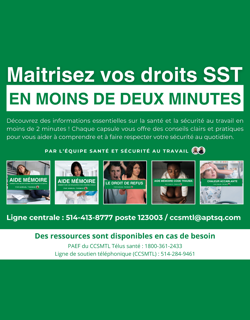 Maîtrisez vos droits SST en moins de deux minutes Maîtrisez vos droits SST en moins de deux minutes
