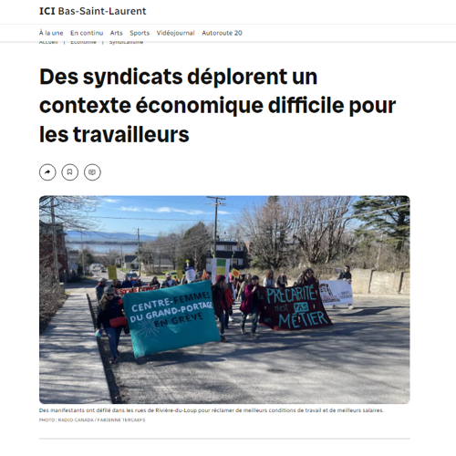L'APTS Bas Saint-Laurent au front pour la journée internationale des travailleuses et des travailleurs - APTS
