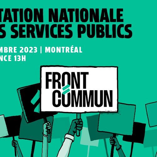 Manifestation du front commun intersyndical du secteur public: plusieurs manifestants à Montréal - APTS