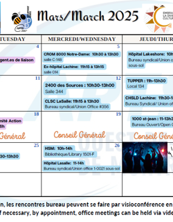 Calendrier Mars 2025 Calendrier Mars 2025