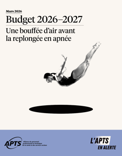 L'APTS en alerte | Budget du Québec 2026-2027 | une bouffée d'air avant la replongée en apnée - mars 2026