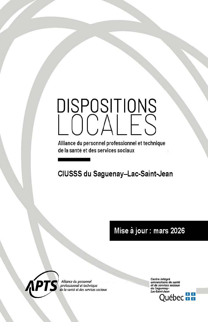 Dispositions locales du CIUSSS du Saguenay-Lac-Saint-Jean