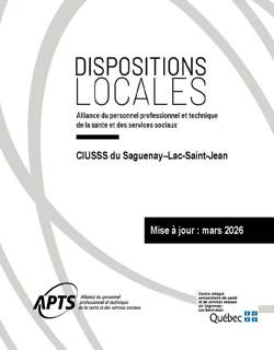 Dispositions locales du CIUSSS du Saguenay-Lac-Saint-Jean