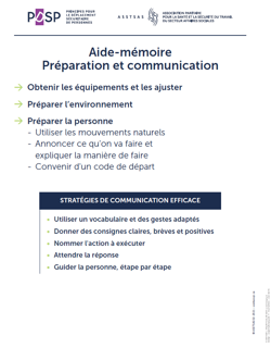 Aide-mémoire: Préparation et communication