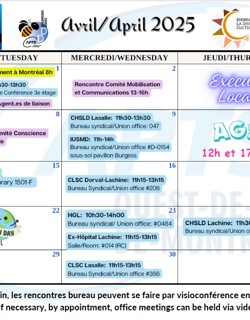 Calendrier Avril 2025 Calendrier Avril 2025