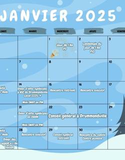 Calendrier - Janvier 25