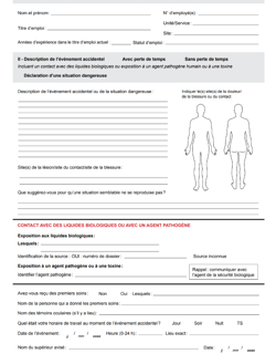 Formulaire de déclaration d’un événement accidentel ou d’une situation dangereuse